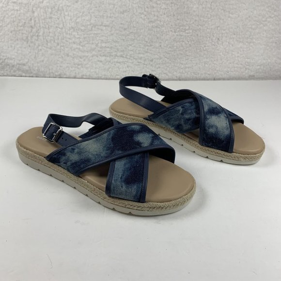 Easy Spirit x Denise Austin Teagan Casual Sandal Womens Sz 8.5M Blue Buckle 7898 - Picture 1 of 10